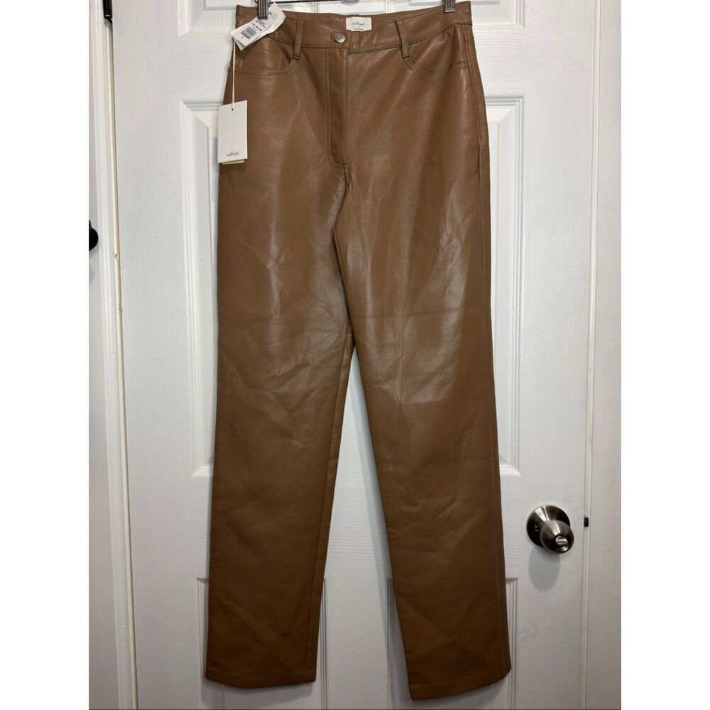 Aritzia wilfred Melina faux leather pants size 6Tall